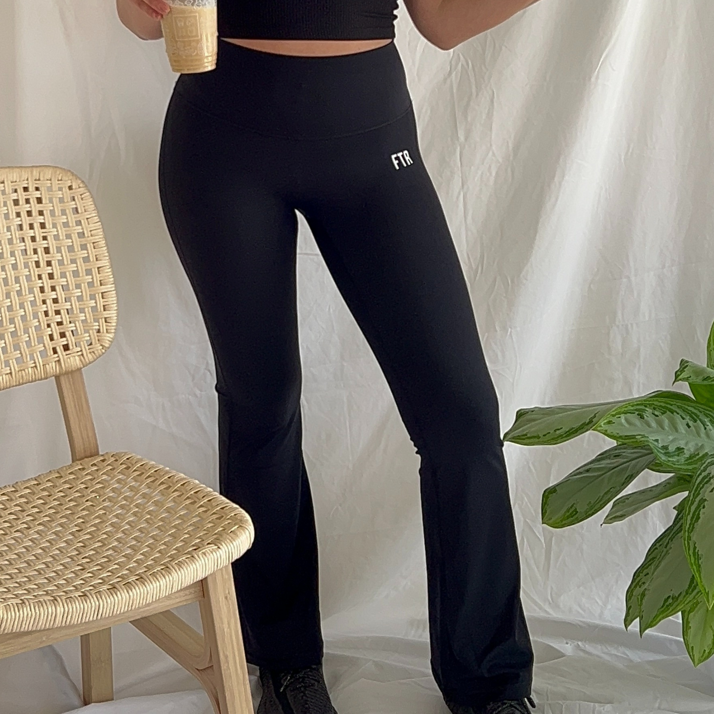 Black Flared Yoga Pants